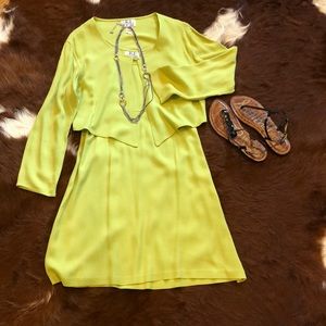 R.J. Collection lime green dress